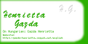 henrietta gazda business card